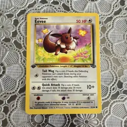 Pokemon Eevee 51/64 Jungle 1st Edition Basic Common 50 HP Regular - Image 1