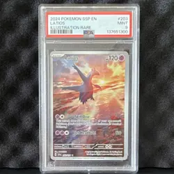 Pokemon Latios Illustration Rare Holo PSA 9 203/191 Sv08: Surging Sparks 2024 - Image 1