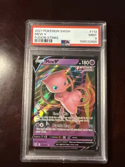 2021 POKEMON SWORD & SHIELD FUSION STRIKE #113 MEW V PSA 9 - Image 1