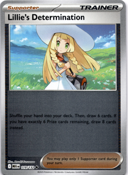 Lillie's Determination 119/132 - Reverse Holo - Pokemon TCG: Mega Evolution - NM - Image 1