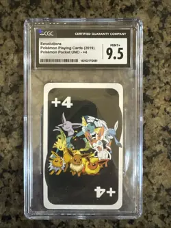Eevolutions (2019) - Pokemon Pocket UNO - +4 Black - CGC Mint 9.5 - Image 1
