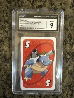 Blastoise (2021) - Pokemon Pocket UNO - 5 Red - CGC Mint 9 - Image 1