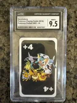 Eevolutions (2019) - Pokemon Pocket UNO - +4 Black - CGC Mint+ 9.5 - Image 1