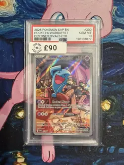 Team Rockets Wobbuffet SVP 203 - PSA 10 - Destined Rivals - Pokemon TCG - Image 1