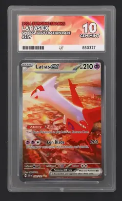 Pokemon TCG Latias EX #239/191 Surging Sparks Sir Ace 10 slab not psa - Image 1