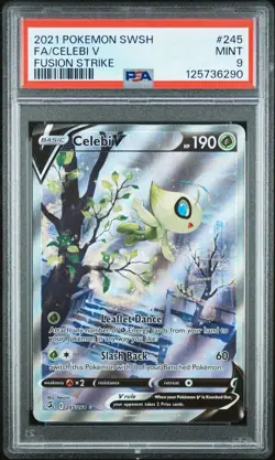 Celebi V #245/264 2021 Pokemon Fusion Strike Alternate Full Art PSA 9 - Image 1
