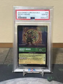 2023 Disney Lorcana EN 1-The First Chapter Mickey Mouse #89 Foil PSA 10 - Image 1