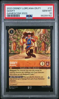 Disney Lorcana PSA 10 Musketeer Trio - Mickey, Goofy, Donald Promo #11 #12 #13 - Image 4