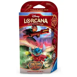 Disney Lorcana Reign of Jafar Ruby & Steel Starter Deck - Image 1