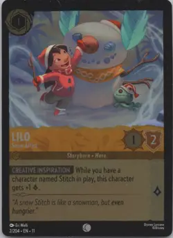 Disney Lorcana Winterspell (11) COLD FOIL #2 Lilo - Snow Artist - Image 1