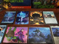 Set of 6 MtG Teenage Mutant Ninja Turtles Cards w/ Matching Art Series Card - Image 3