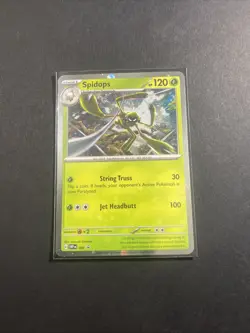 Pokemon TCG Spidops SVP 009 Black Star Promo Card Swirl - Image 1