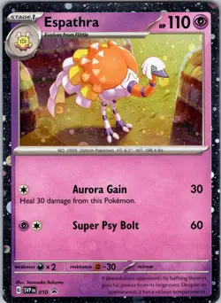 Pokemon TCG Espathra Black Star Promo SVP 010 Cosmos Holo Promo Card NM - Image 1