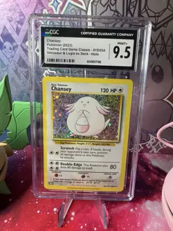 Pokemon TCG Chansey Card 2023 CGC 9.5 015/034 Venusaur & Lugia Ex Deck - Image 1