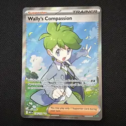 Wally's Compassion Full Art Holo Card 176/132 ME01 Mega Evolution - Image 1
