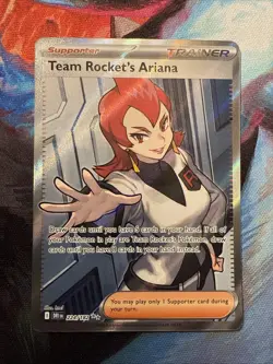 Pokemon TCG Destined Rivals Team Rockets Ariana Full Art Card 224/182 - Image 1