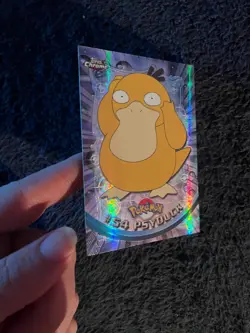 #54 Pysduck SPECTRA-CHROME TV Animation Edition Topps Holo Pokemon Card - Image 1