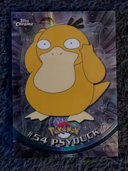 #54 Pysduck SPECTRA-CHROME TV Animation Edition Topps Holo Pokemon Card - Image 3