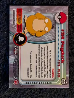 #54 Pysduck SPECTRA-CHROME TV Animation Edition Topps Holo Pokemon Card - Image 5