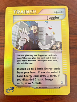 Pokemon card - Trainer Juggler #126 - Aquapolis 2002 - Reverse Holo Uncommon - Image 1