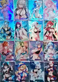 Senpai Goddess Haven #2 - 54 Unique Waifu Bikini Cards Full Set - SSR - UR Cards - Image 5