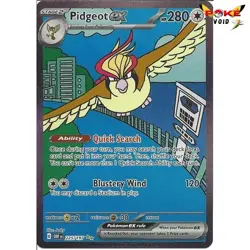 225/197 Pidgeot ex : Special Illustration Rare Card : SV03 Obsidian Flames - Image 1