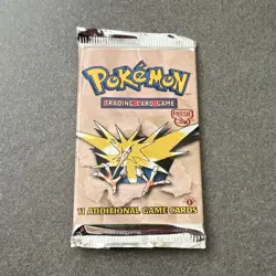 HeavyUU Pokemon Fossil 1st Edition Booster Pack Zapdos Art WOTC Sealed 11 Cards - Image 1