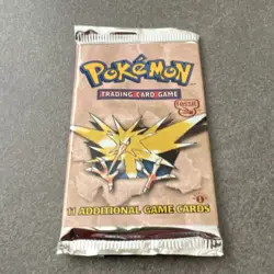 HeavyUU Pokemon Fossil 1st Edition Booster Pack Zapdos Art WOTC Sealed 11 Cards - Image 3