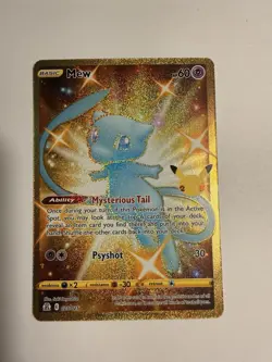 Pokemon Mew TCG 2021 Gold Celebrations Card 025/025 Full Art Secret Rare - Image 3