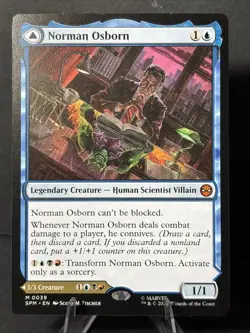 2025 MTG SPIDER-MAN #0039 NORMAN / GREEN GOBLIN (MYTHICAL) - Image 2