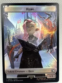 Hero (0005) Wizard (0015) Double-Sided Token Final Fantasy Foil - Image 1