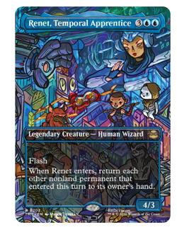 Renet, Temporal Apprentice - Borderless Teenage Mutant Ninja Turtles MTG - Image 1