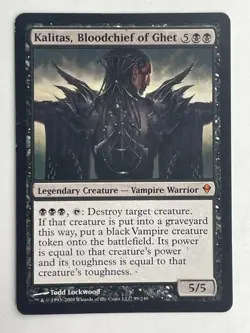 Kalitas, Bloodchief of Ghet x1- Zendikar 99/249 LP (Magic the Gathering) - Image 1