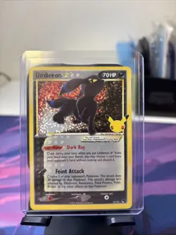 Pokemon TCG: Umbreon Gold Star 17/17 Celebrations 25th Anniversary - Image 1