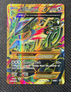 Pokemon M Rayquaza EX Full Art Mega Evolution Holo 98/98 XY Ancient Origins 2016 - Image 1