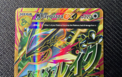 Pokemon M Rayquaza EX Full Art Mega Evolution Holo 98/98 XY Ancient Origins 2016 - Image 2