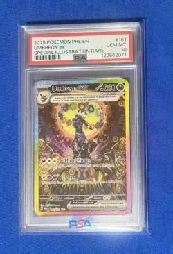 2025 Pokemon PRE EN Special Illustration Rare #161 Umbreon ex PSA 10 GEM MINT - Image 1