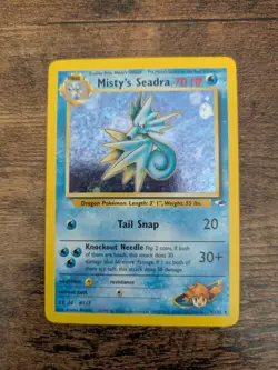 Misty's Seadra 9/132 Holo Rare Gym Heroes Pokemon Unlimited Holo - Image 1