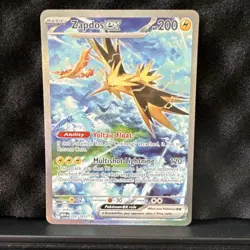 Pokemon Zapdos ex 202/165 Scarlet & Violet 151 Special Illustration Rare Holo EX - Image 1