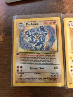 Pokemon TCG Machamp Holo Rare 1st Edition Base Set and Magneton Base Set - Image 2