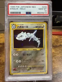 Steelix Holo Neo Genesis 2000 Japanese #208 PSA 10 Pokemon WOTC - Image 1