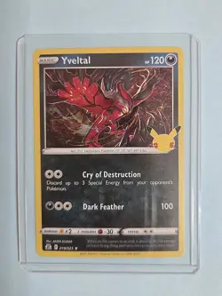 2021 Yveltal 19/25 - Holo Rare - Celebrations - NM/MINT Pokemon TCG - Image 3