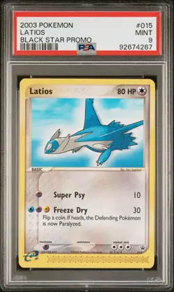2003 POKEMON BLACK STAR PROMO #015 LATIOS PSA 9 - Image 1