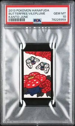 2013 Pokemon Hanafuda - Butterfree/Vileplume Kanto June - PSA 10 - Image 1