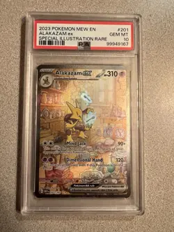 Pokemon TCG Alakazam EX 201/165 SIR Scarlet & Violet 151 PSA 10 - Image 1