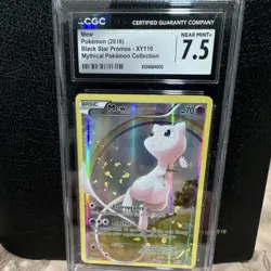 Pokemon Mew CGC 7.5 Black Star Promo XY Holo 2016 XY110 TCG - Image 1
