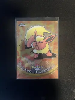 2000 Topps Chrome Pokemon TV Animation Edition Flareon #136 - Image 1