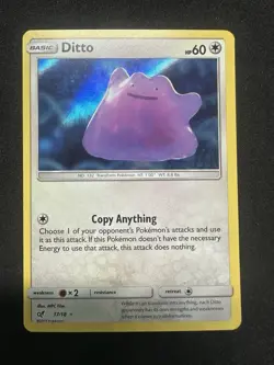 Pokemon Ditto Detective Pikachu Movie 17/18 Basic Holo Rare LP Pokemon - Image 1