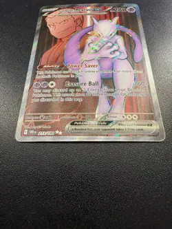 Team Rockets Mewtwo EX Pokemon Destined Rivals 213/182 Ultra Rare Full Art SV - Image 3