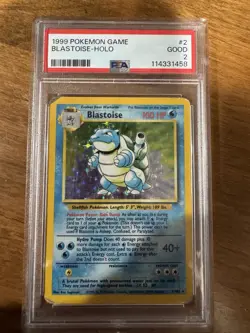 Pokemon TCG Blastoise Base Set Holo Rare 2/102 PSA 2 1999 English - Image 1